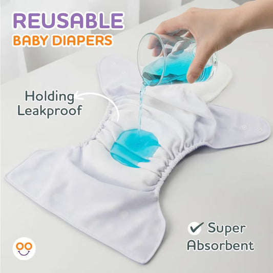 Adjustable Reusable Diaper with Insert