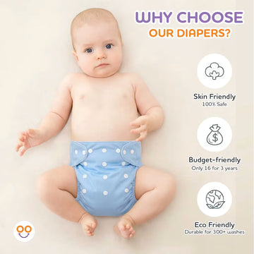 Adjustable Reusable Diaper with Insert